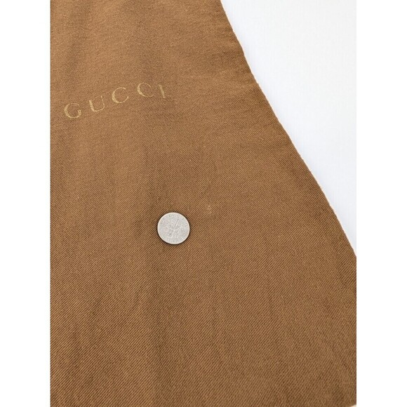 GUCCI Dust Bag Size Large Brown 15" x 8" Cotton Made in Italy - Picture 6 of 10